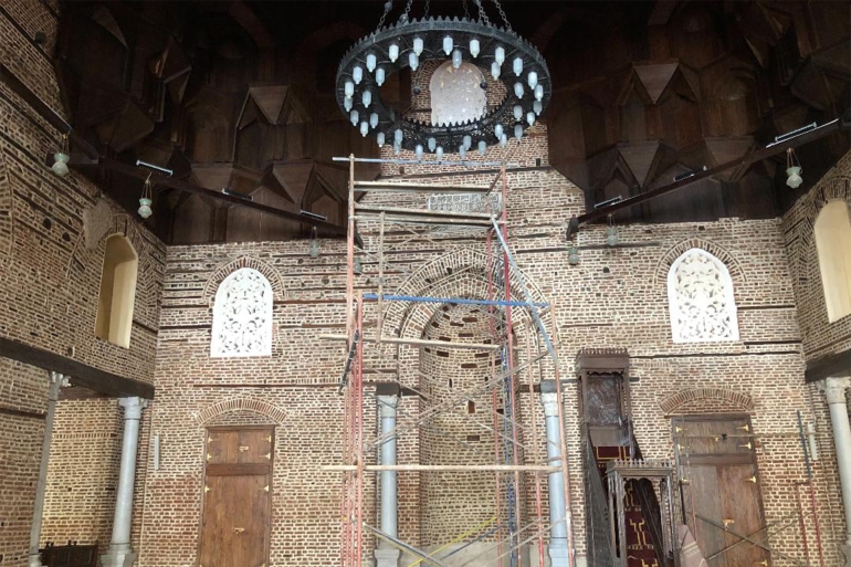قبة مسجد الظاهر بيبرس كما كانت عليه وقت انشائه وعند تجديده