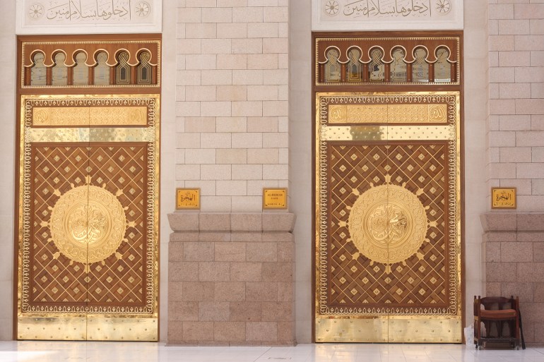 The door of Prophet's Mosque.Taken on June 9.2015.in Medina, Saudi Arabia.; Shutterstock ID 301552703; purchase_order: AJA; job: ; client: ; other: